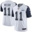 Nike Dallas Cowboys #11 Cedrick Wilson White Mens Stitched With Established In 1960 Patch NFL Limited Rush Jersey