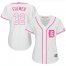 Detroit Tigers #32 Michael Fulmer White/Pink Fashion Womens Stitched MLB Jersey