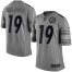 Nike Pittsburgh Steelers #19 JuJu Smith-Schuster Gray Mens Stitched NFL Limited Gridiron Gray Jersey