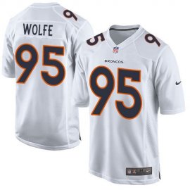 Nike Denver Broncos #95 Derek Wolfe White Mens Stitched NFL Game Event Jersey