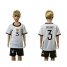 Germany #3 Brehme White Home Kid Soccer Country Jersey