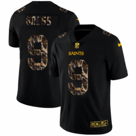 New Orleans New Orleans Saints #9 Drew Brees Mens Black Nike Flocked Lightning Vapor Limited NFL Jersey
