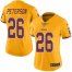 Nike Washington Football Team #26 Adrian Peterson Gold Womens Stitched NFL Limited Rush Jersey