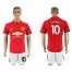 Manchester United #10 Lukaku Red Home Soccer Club Jersey