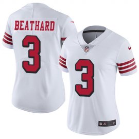 Nike San Francisco 49ers #3 C.J. Beathard White Rush Womens Stitched NFL Vapor Untouchable Limited Jersey
