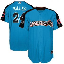 Cleveland Indians #24 Andrew Miller Blue 2017 All-Star American League Stitched Youth MLB Jersey