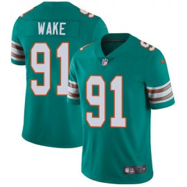 Nike Miami Dolphins #91 Cameron Wake Aqua Green Alternate Mens Stitched NFL Vapor Untouchable Limited Jersey