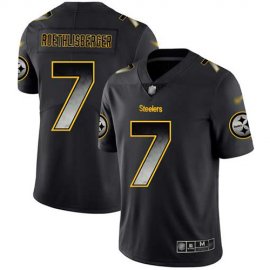 Nike Pittsburgh Steelers #7 Ben Roethlisberger Black Mens Stitched NFL Vapor Untouchable Limited Smoke Fashion Jersey