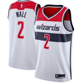 Mens Nike Washington Wizards #2 John Wall White NBA Swingman Jersey