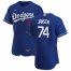 Los Angeles Dodgers #74 Kenley Jansen Mens Nike Royal Alternate 2020 Authentic Player MLB Jersey