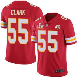 Nike Kansas City Chiefs #55 Frank Clark Red Team Color Youth Super Bowl LV Bound Stitched NFL Vapor Untouchable Limited Jersey