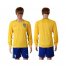 Brazil Blank Home Long Sleeves Soccer Country Jersey