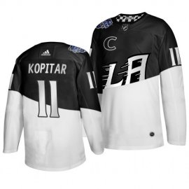 Adidas Los Angeles Kings #11 Anze Kopitar Mens 2020 Stadium Series White Black Stitched NHL Jersey