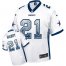 Nike Dallas Cowboys #21 Ezekiel Elliott White Youth Stitched NFL Elite Drift Fashion Jersey