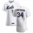 New York Mets #34 Noah Syndergaard Mens Nike White Home 2020 Authentic Player MLB Jersey