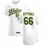 Oakland Athletics #66 Daulton Jefferies Mens Nike White Home 2020 Authentic Player MLB Jersey