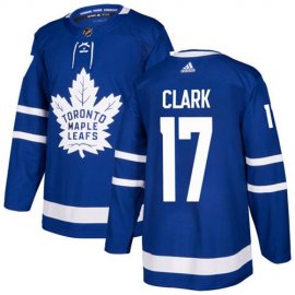 Adidas Toronto Maple Leafs #17 Wendel Clark Blue Home Authentic Stitched NHL Jersey