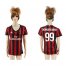Womens AC Milan #99 Donnarumma Home Soccer Club Jersey