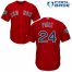Boston Red Sox #24 David Price Red Cool Base 2018 World Series Stitched Youth MLB Jersey