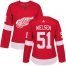 Adidas Detroit Red Wings #51 Frans Nielsen Red Home Authentic Womens Stitched NHL Jersey