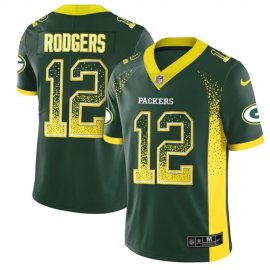 Nike Green Bay Packers #12 Aaron Rodgers Green Team Color Mens Stitched NFL Limited Rush Drift Fashion Jersey