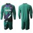 Atletico Madrid Blank Green Goalkeeper Long Sleeves Soccer Club Jersey