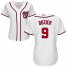 Washington Nationals #9 Brian Dozier White Womens Home Cool Base Stitched MLB Jersey