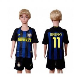 Inter Milan #11 Biabiany Home Kid Soccer Club Jersey