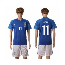 Brazil #11 Oscar Away Soccer Country Jersey
