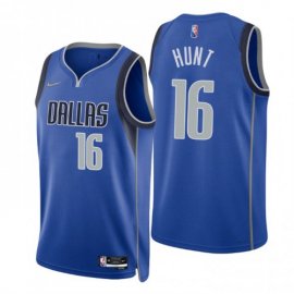 Nike Dallas Mavericks #16 Feron Hunt Blue Mens 2021-22 NBA 75th Anniversary Diamond Swingman Jersey – Icon Edition Mens