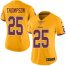 Nike Washington Football Team #25 Chris Thompson Gold Womens Stitched NFL Limited Rush Jersey