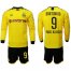 Dortmund #9 Paco Alcacer Home Long Sleeves Soccer Club Jersey