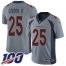 Nike Denver Broncos #25 Melvin Gordon III Gray Mens Stitched NFL Limited Inverted Legend 100th Season Jersey