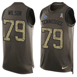 Nike Tennessee Titans #79 Isaiah Wilson Green Mens Stitched NFL Limited Salute To Service Tank Top Jersey