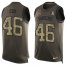 Nike Baltimore Ravens #46 Morgan Cox Green Mens Stitched NFL Limited Salute To Service Tank Top Jersey
