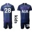 Tottenham Hotspur #28 Ndombele Away Kid Soccer Club Jersey