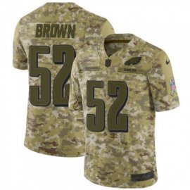 Nike Philadelphia Eagles #52 Asantay Brown Camo Mens Stitched NFL Limited 2018 Salute To Service Jersey