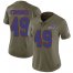 Nike Buffalo Bills #49 Tremaine Edmunds Olive Womens Stitched NFL Limited 2017 Salute to Service Jersey