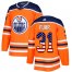 Adidas Edmonton Oilers #31 Grant Fuhr Orange Home Authentic USA Flag Stitched NHL Jersey
