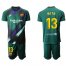 Barcelona #13 Cillessen Green Goalkeeper Soccer Club Jersey