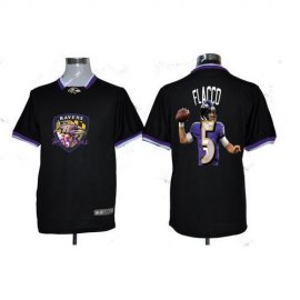 Nike Baltimore Ravens #5 Joe Flacco Black Mens NFL Game All Star Fashion Jersey