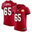 Tampa Bay Buccaneers #65 Alex Cappa Mens Super Bowl LV Champions Patch Nike Red Vapor Elite Jersey