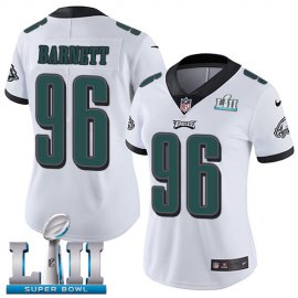 Nike Philadelphia Eagles #96 Derek Barnett White Super Bowl LII Womens Stitched NFL Vapor Untouchable Limited Jersey