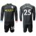 Manchester City #25 Fernandinho Away Long Sleeves Soccer Club Jersey