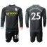 Manchester City #25 Fernandinho Away Long Sleeves Soccer Club Jersey