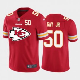 Kansas City Chiefs #50 Willie Gay Jr. Red Mens Nike Big Team Logo Player Vapor Limited NFL Jersey