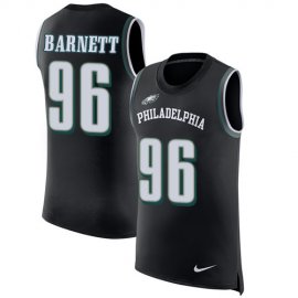 Nike Philadelphia Eagles #96 Derek Barnett Black Alternate Mens Stitched NFL Limited Rush Tank Top Jersey