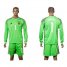 Ukraine #1 Boyko Green Goalkeeper Long Sleeves Soccer Country Jersey