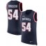 Nike New England Patriots #54 Tedy Bruschi Navy Blue Team Color Mens Stitched NFL Limited Rush Tank Top Jersey