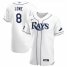 Tampa Bay Rays #8 Brandon Lowe Mens Nike White Home 2020 World Series Bound Authentic Player MLB Jersey